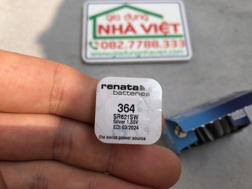 Pin cúc áo Renata Silver Oxide bạc SR621SW - 364