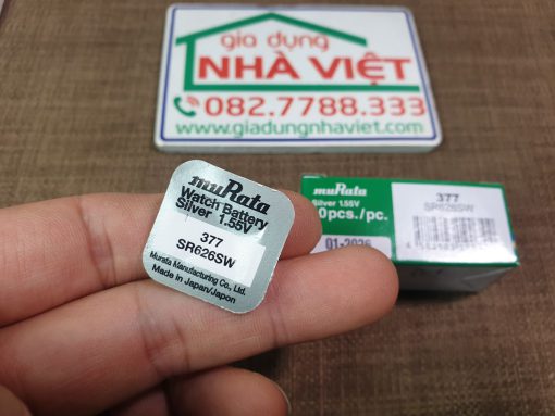 Pin cúc áo muRata 1.55V Sony Silver Oxide bạc SR626SW - 377