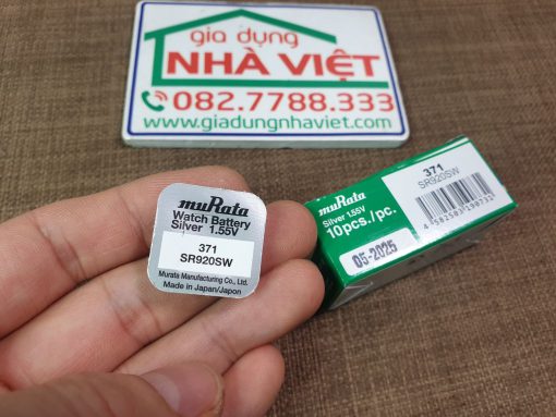 Pin cúc áo muRata 1.55V Sony Silver Oxide bạc SR920SW - 371 - 370