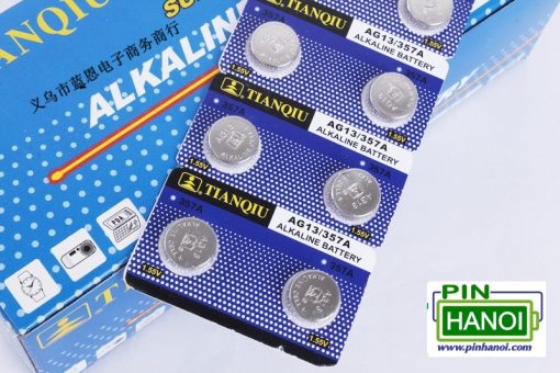 Vỉ 10 Pin cúc áo Alkaline AG13 - LR44 - A76 - SR44
