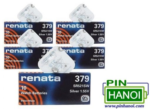 Pin cúc áo Renata Silver Oxide SR521SW - 379