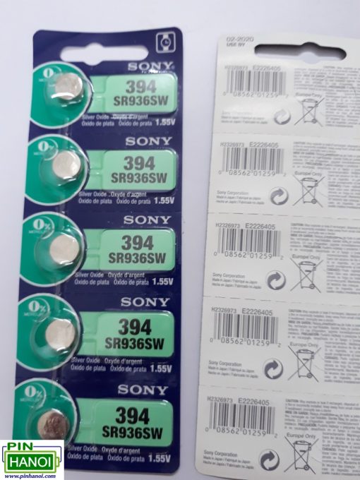 Pin cúc áo Sony Silver Oxide bạc SR936SW - 394 - 380