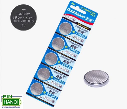 Vỉ 5 Pin cúc áo Doublepow Lithium CR2032