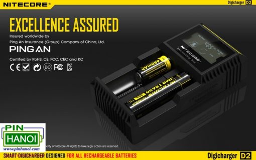 Sạc 2 pin thông minh Nitecore D2
