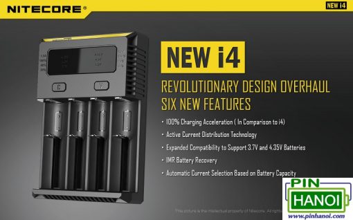 Sạc 4 pin thông minh Nitecore New i4