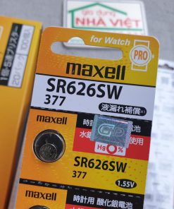 Pin cúc áo Maxell Silver Oxide bạc SR626SW - 377