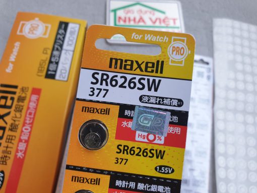 Pin cúc áo Maxell Silver Oxide bạc SR626SW - 377