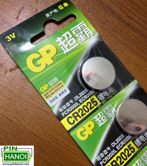 Vỉ 5 Pin cúc áo GP Lithium CR2025