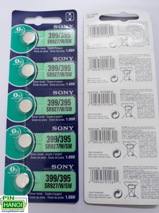 Pin cúc áo Sony Silver Oxide bạc SR927SW - 395 - 399