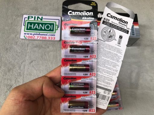Vỉ 5 pin chìa khóa 12V 23A Camelion Alkaline A23 vỏ đỏ vàng