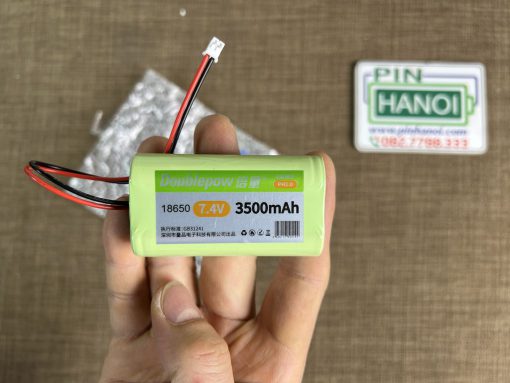 Pin ghép 2 cell 18650 dung lượng cao Lithium-ion 7.4V có dây jack cắm