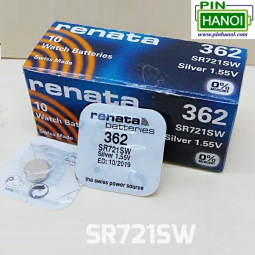 Pin cúc áo Renata Silver Oxide SR721SW - 362