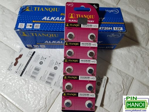 Vỉ 10 viên pin cúc áo Alkaline AG2 - LR726 - 396A