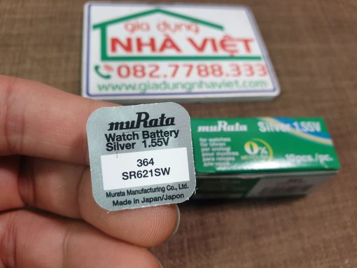 Pin cúc áo muRata Sony Silver Oxide bạc SR621SW - 364 1.55V
