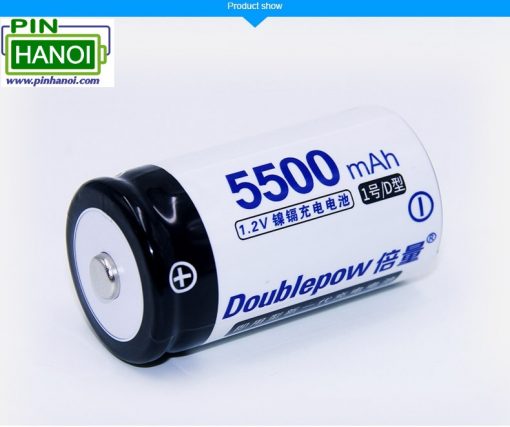 Bộ 02 pin sạc cỡ đại Doublepow D 5500mah