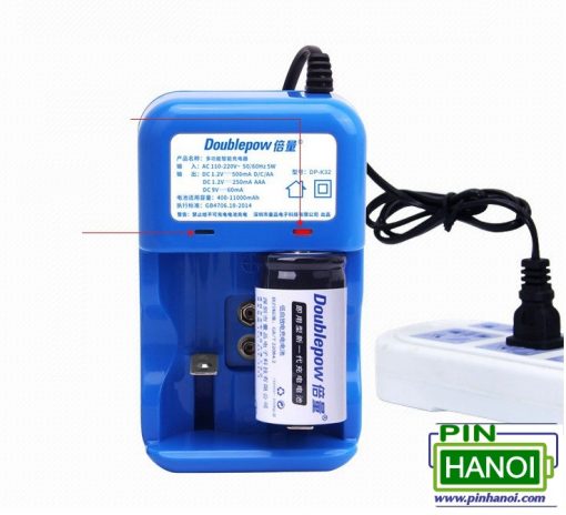 Sạc pin đa năng DP-K32 Doublepow sạc pin đại D, pin trung C, pin 9V
