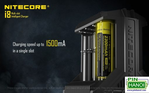 Sạc 8 pin đa năng thông minh Nitecore i8 tích hợp 2 cổng USB