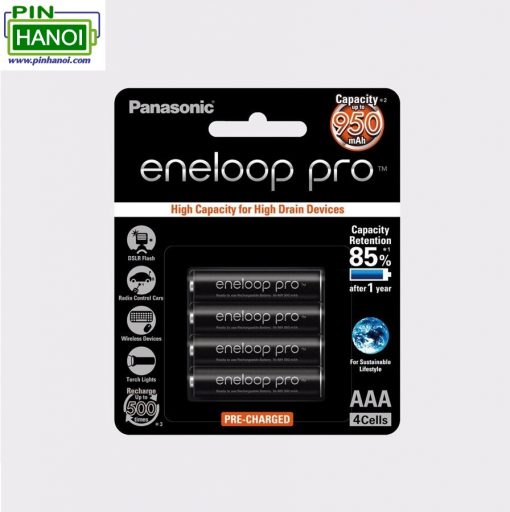 Bộ 4 Pin Sạc AAA Panasonic Eneloop Pro 950mAh