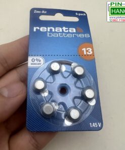 Pin máy trợ thính Renata A13 vỉ 6 viên 1.45V ZA13
