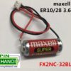 Pin nuôi nguồn Maxell ER10280  PLC ER10/28 có jack cắm 2/3AAA FX2NC-32BL 3.6V