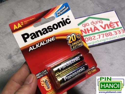 Bộ 2 pin tiểu kiềm AA LR6 Panasonic Alkaline LR6T 1.5V