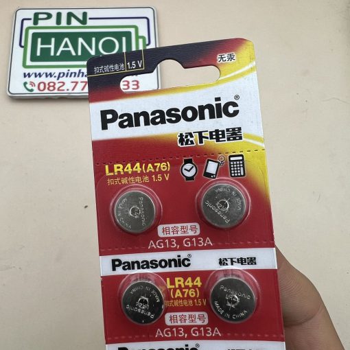 Vỉ 10 pin cúc áo Panasonic LR44 - SR44 - AG13 - CA18