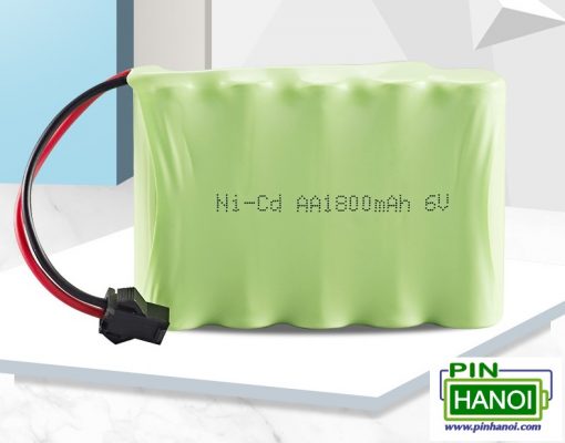 Pin khối 6V 1800mAh ghép 5 cells AA 1.2V Ni-Cd
