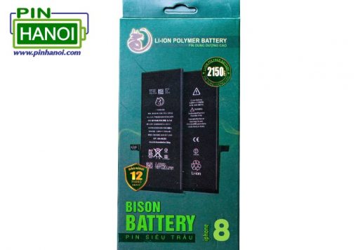 Pin điện thoại iPhone 8 dung lượng cao Bison battery pin siêu trâu