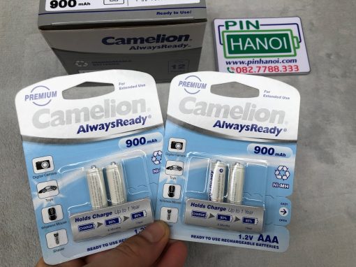 Bộ 02 pin đũa sạc AAA 1.2V 900mAh Camelion Always Ready NH-AAA900ARBP2 Ni-MH