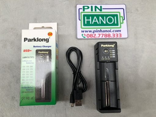 Bộ sạc 1 pin đa năng Parklong A1 sạc pin 1.2V 3.7V báo trạng thái sạc