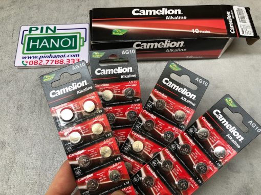 Vỉ 10 pin AG10 Camelion Alkaline 1.5V LR54 LR1130 189 389 390 AG10-BP10