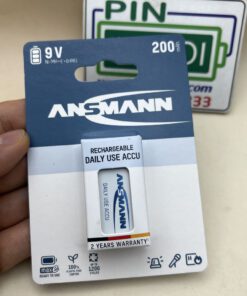 Pin sạc ANSMANN Pin 9V NiMH E 6F22 200mAh 5035342 E200