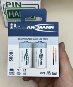 Vỉ 2 pin sạc ANSMANN Pin Đại NiMH D 5000mAh Mono D HR20 BL2 5030922