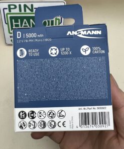 Alternative view of Vỉ 2 pin sạc ANSMANN Pin Đại NiMH D 5000mAh Mono D HR20 BL2 5030922
