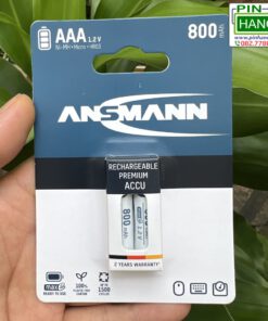 Vỉ 2 pin sạc ANSMANN Pin Đũa NiMH HR03 AAA 800mAh BL2 5035332