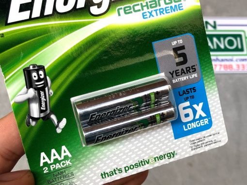 Bộ 2 pin đũa sạc Energizer Recharge Extreme AAA 800mAh NH12ERP2