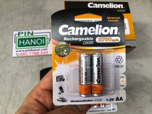 Bộ 2 pin tiểu sạc AA Camelion Rechargeable ACCU 1.2V 2700mAh NH-AA2700BP2