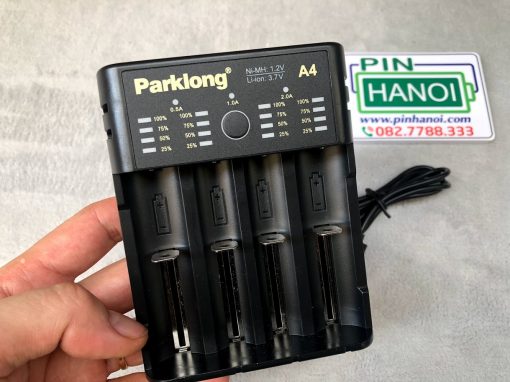 Bộ sạc đa năng 4 pin Parklong A4 sạc pin 18650 pin đũa pin tiểu có báo đầy