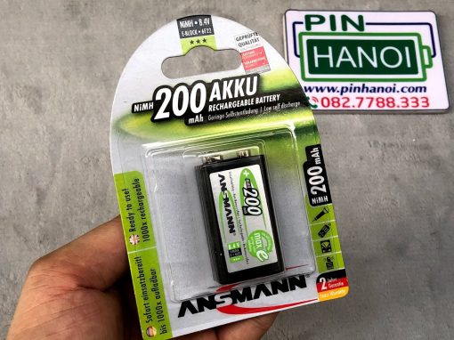 Pin sạc ANSMANN Pin 9V NiMH E 6F22 200mAh 5035342