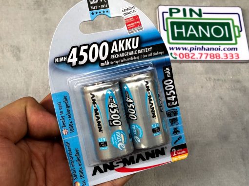 Vỉ 2 pin sạc ANSMANN Pin Trung NiMH C 4500mAh Baby C HR14 BL2 5035351
