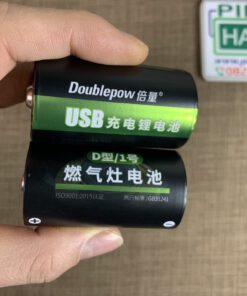 Pin đại sạc cổng USB Type-C Doublepow size D 1.5V 9000mWh