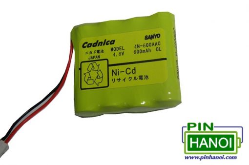 Pin sạc Sanyo Cadnica 4N-600AACL 4.8V 600mAh