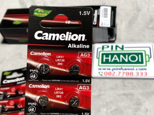 Vỉ 10 pin cúc áo Camelion Alkaline AG3 1.5V LR41 LR736 392