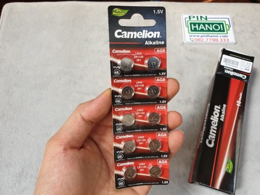 Vỉ 10 pin cúc áo Camelion Alkaline AG8 1.5V LR55 LR1120 391
