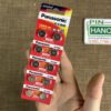 Vỉ 10 pin cúc áo Panasonic Alkaline LR43 AG12 1.5V LR1142 386