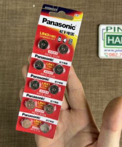 Vỉ 10 pin cúc áo Panasonic Alkaline LR43 AG12 1.5V LR1142 386