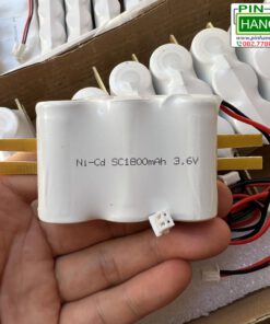 Pin nuôi nguồn đèn sự cố Exit 3,6V Ni-CD 1800mAh ghép 3 cell SC1800