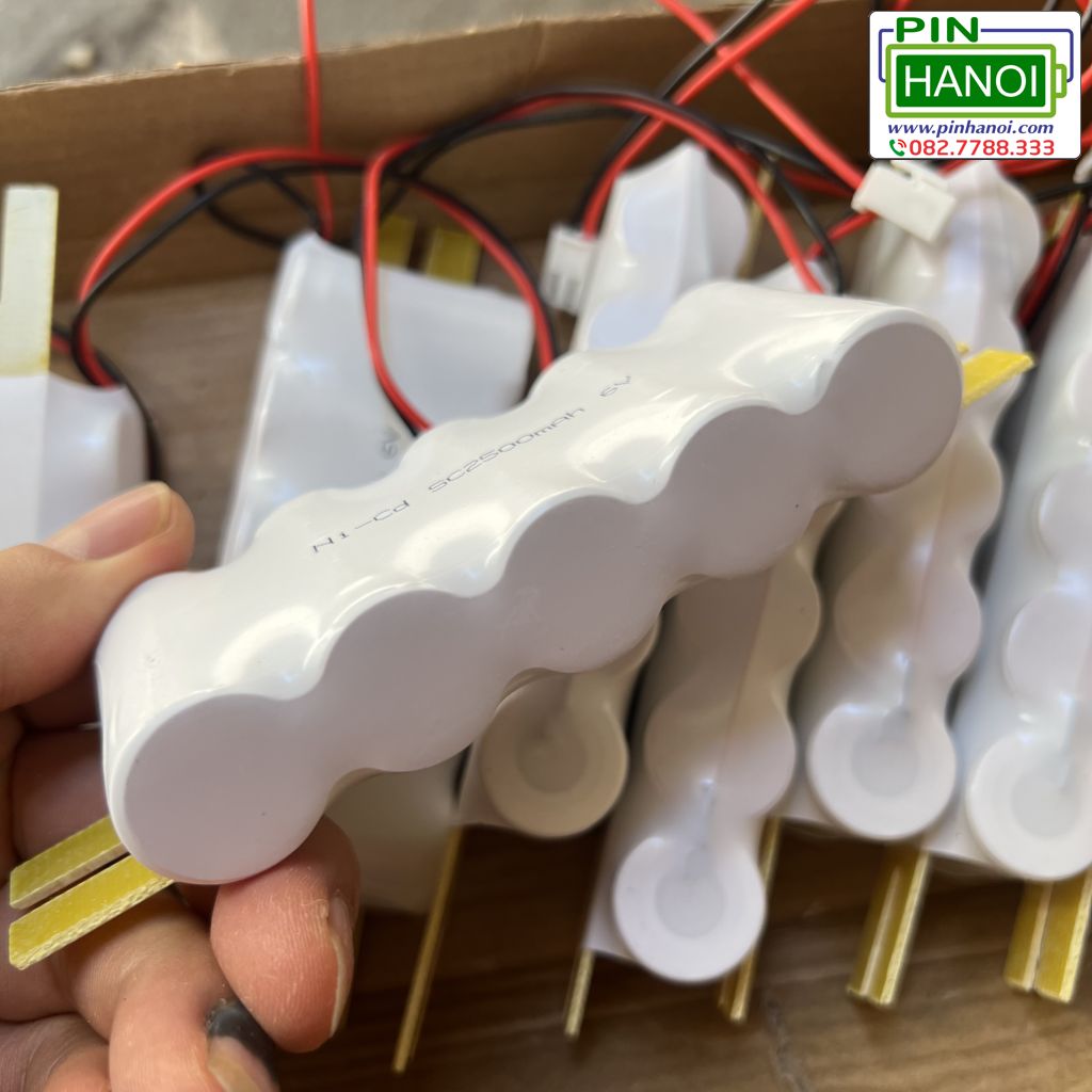 Pin nuôi nguồn đèn sự cố Exit SC2500 6V Ni-CD 2500mAh ghép 5 cell SC - Ảnh 4