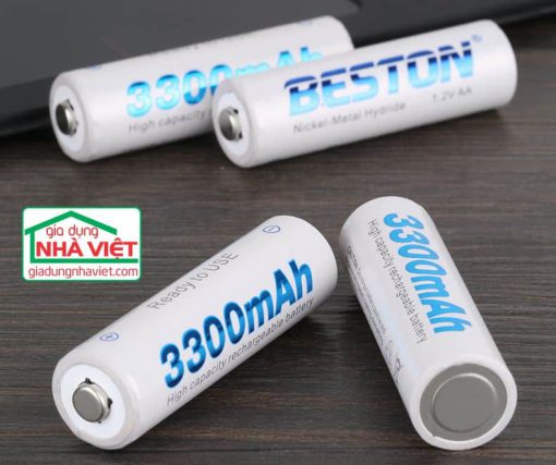 Bộ 2 pin tiểu sạc AA Beston 1.2V 3300mAh Ni-MH