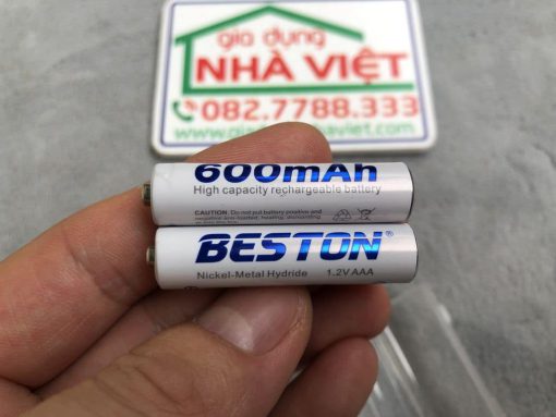 Bộ 2 pin đũa sạc AAA Beston 1.2V 600mAh Ni-MH